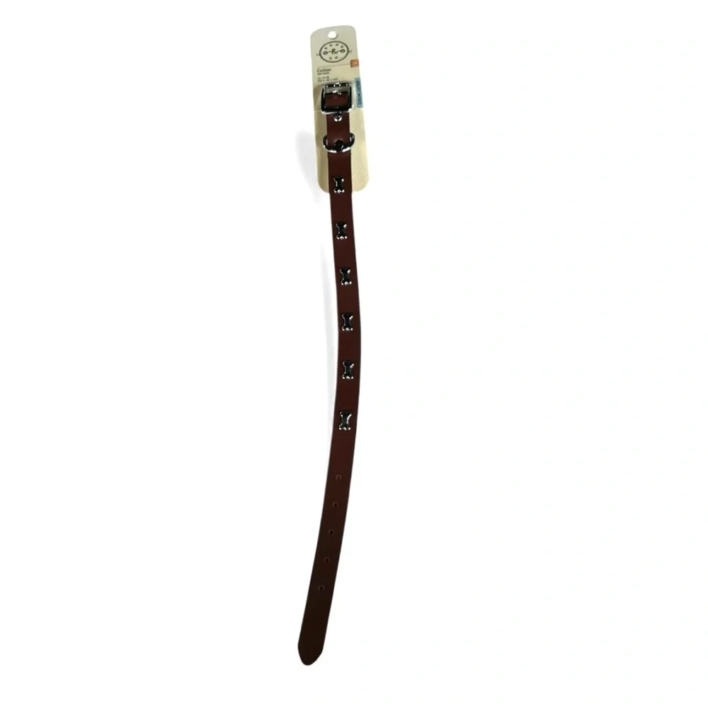 New Bond & Co leather dog collar S